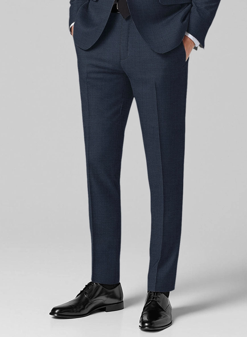 Guabello Blue Sharkskin Suit