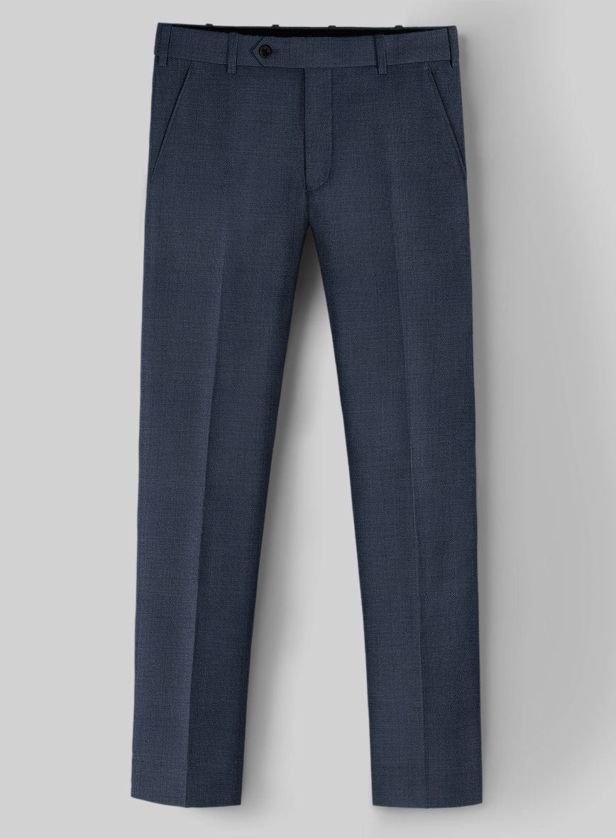 Guabello Blue Sharkskin Suit