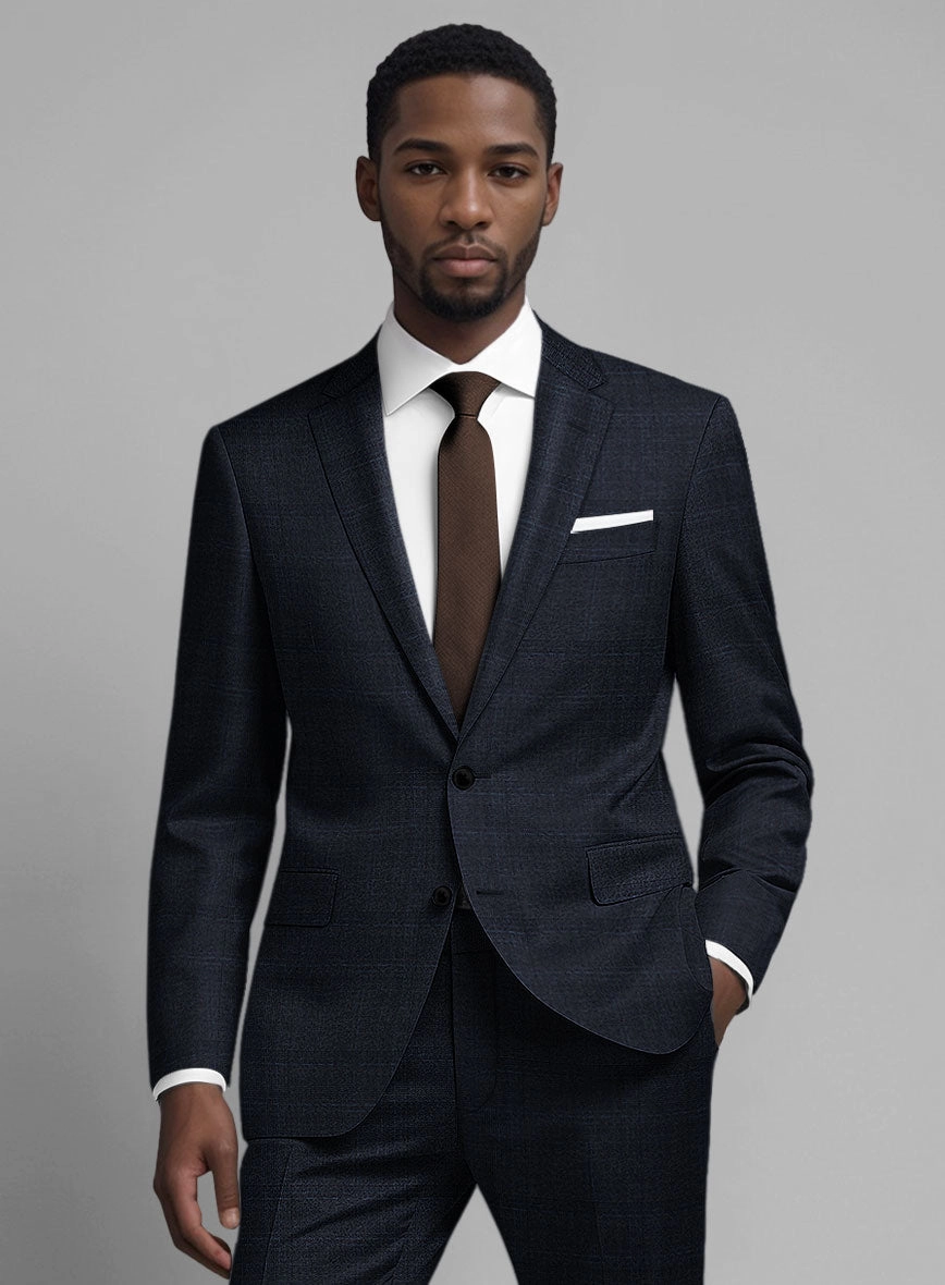 Guabello Blue Windowpane Suit