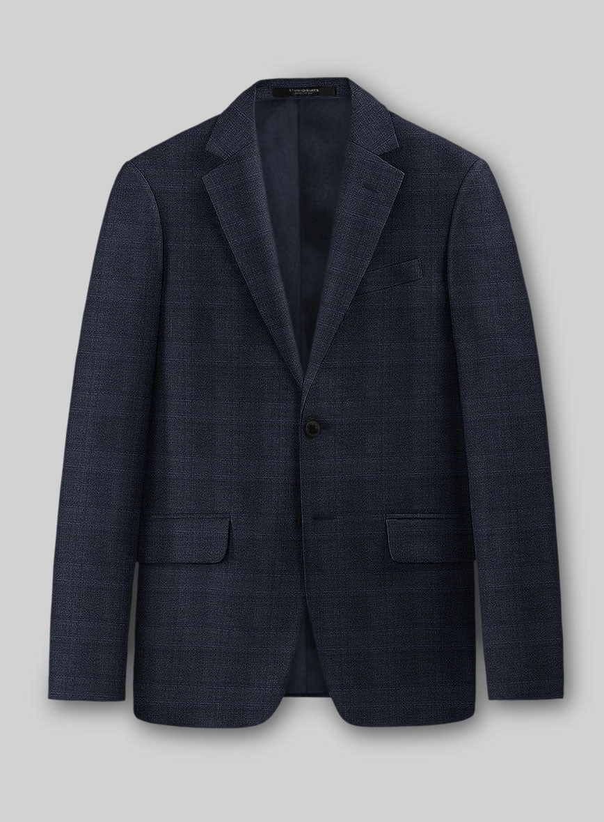 Guabello Blue Windowpane Suit