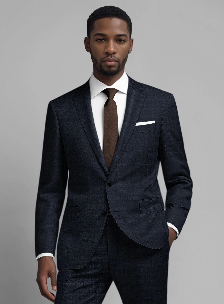 Guabello Blue Windowpane Suit