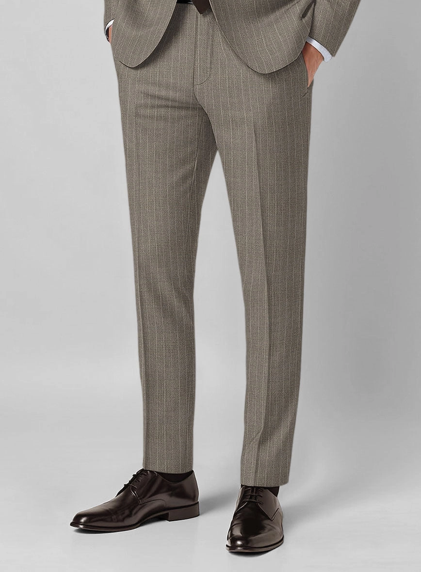 Guabello Brown Chalkstripe Suit