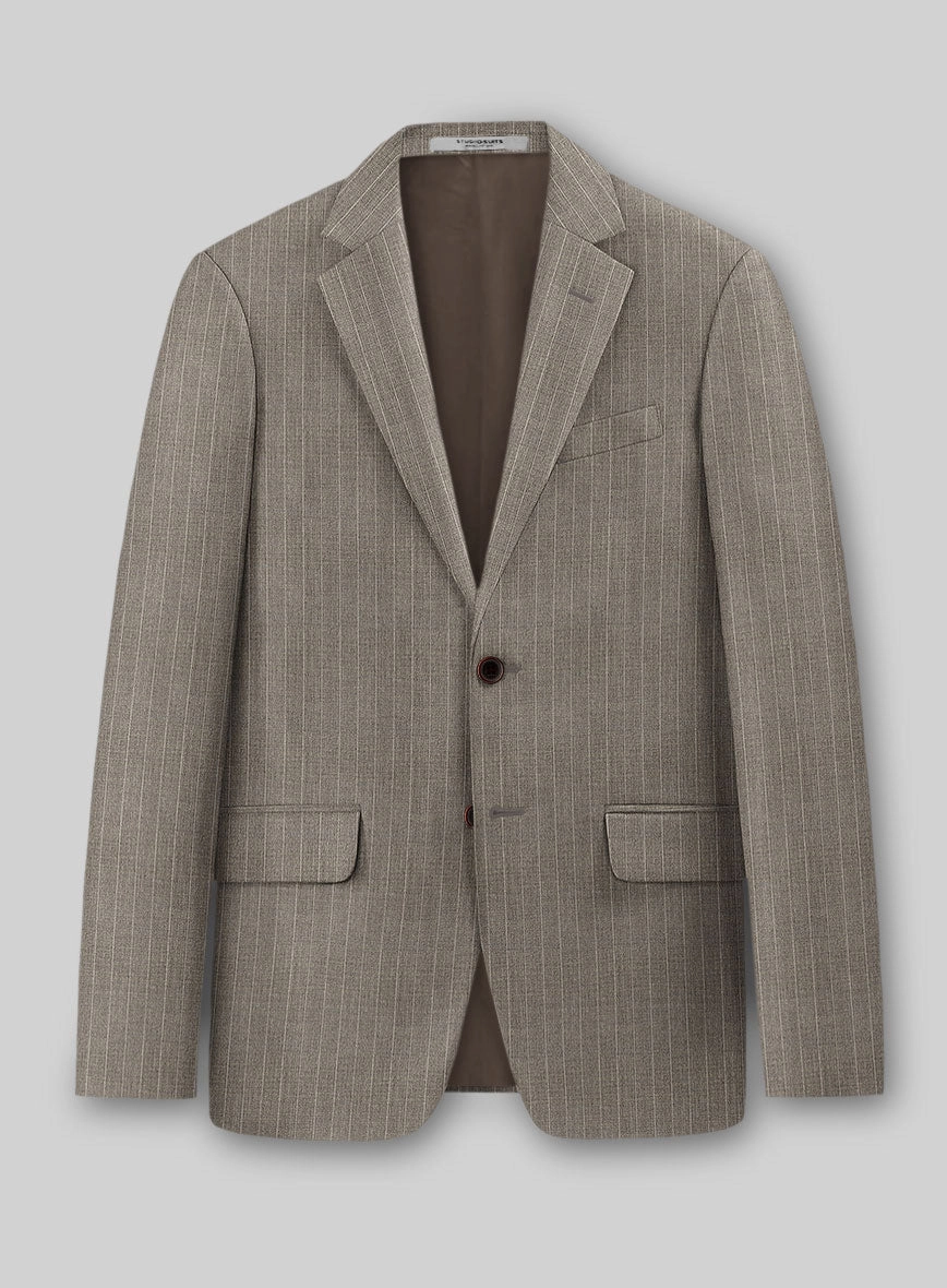 Guabello Brown Chalkstripe Suit