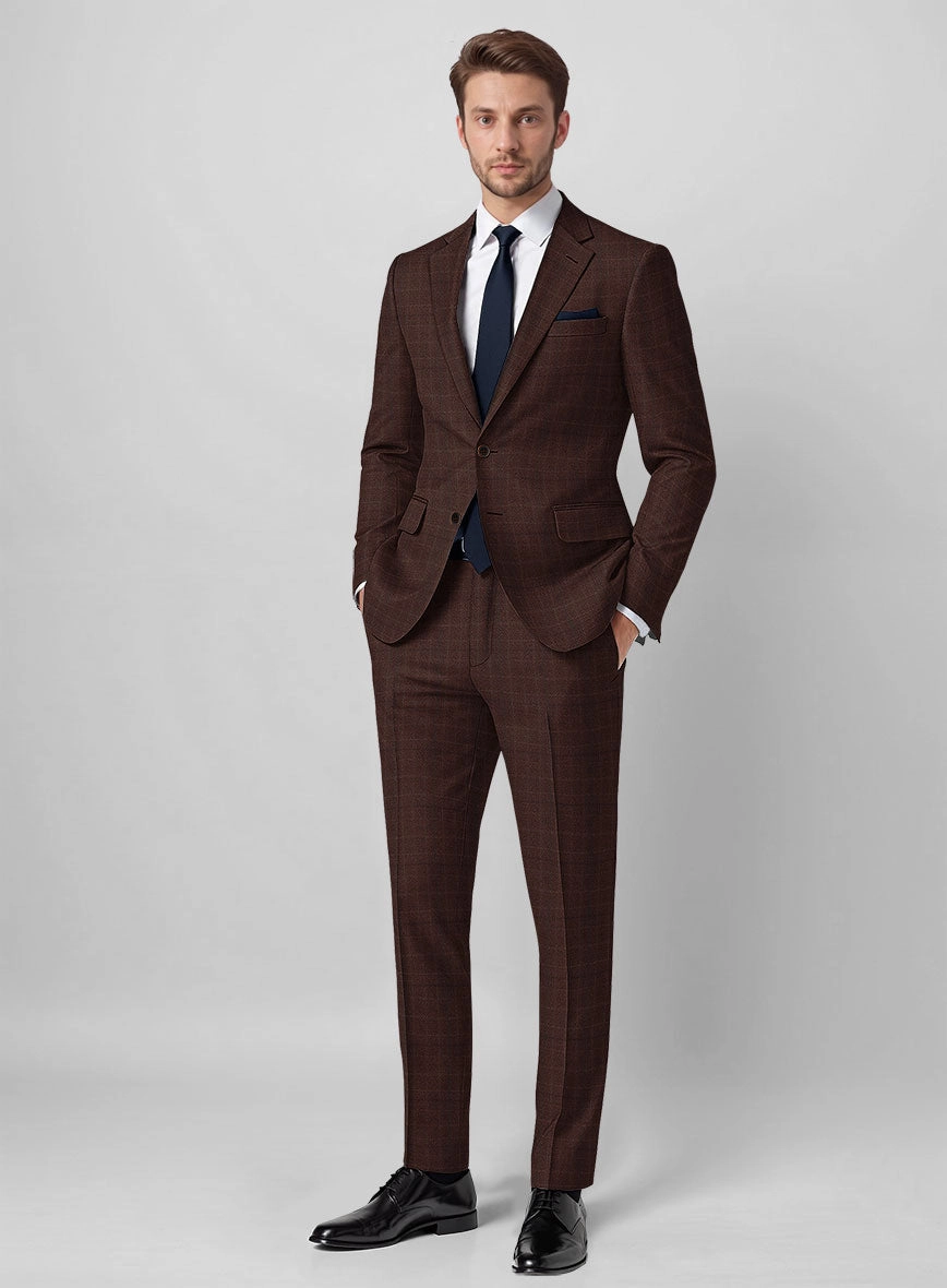 Guabello Brown Check Suit