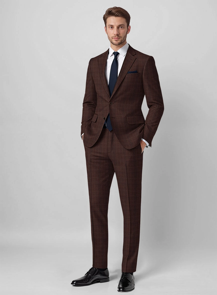 Guabello Brown Check Suit