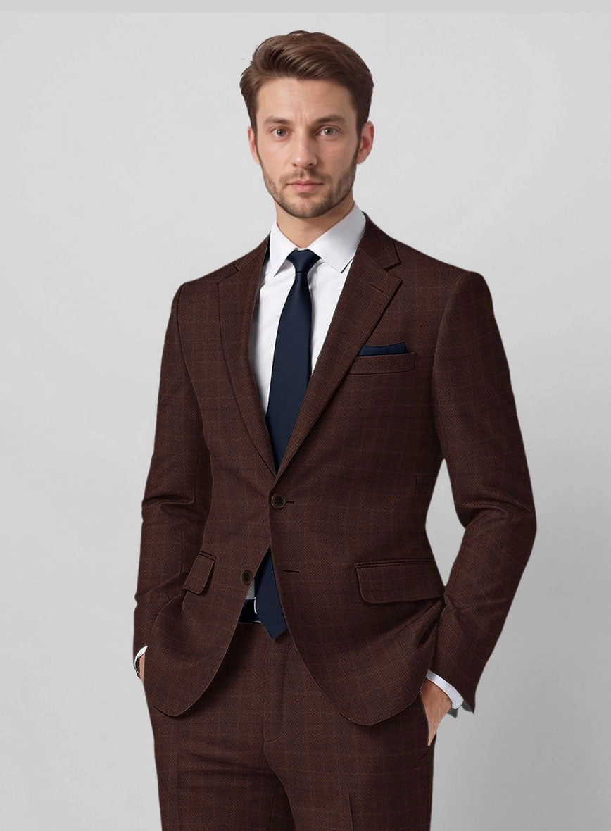 Guabello Brown Check Suit