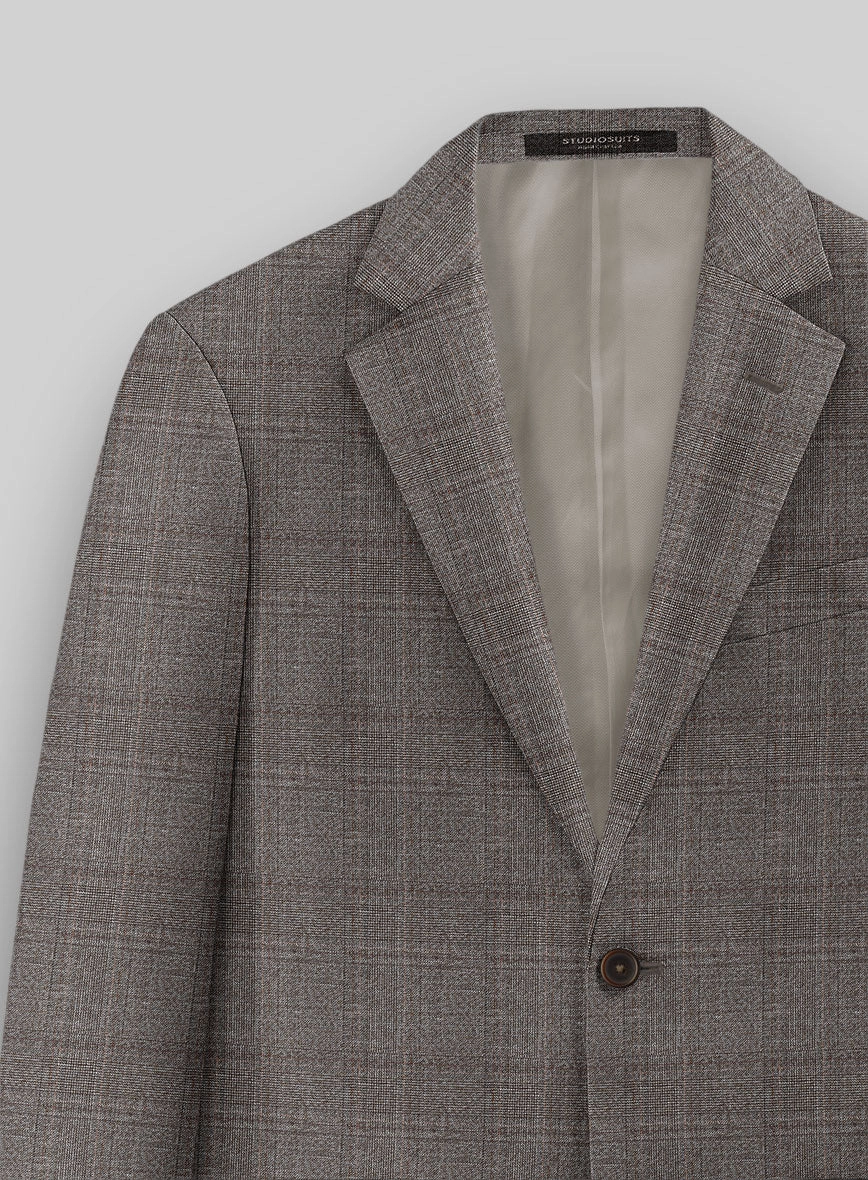 Guabello Brown Windowpane Suit