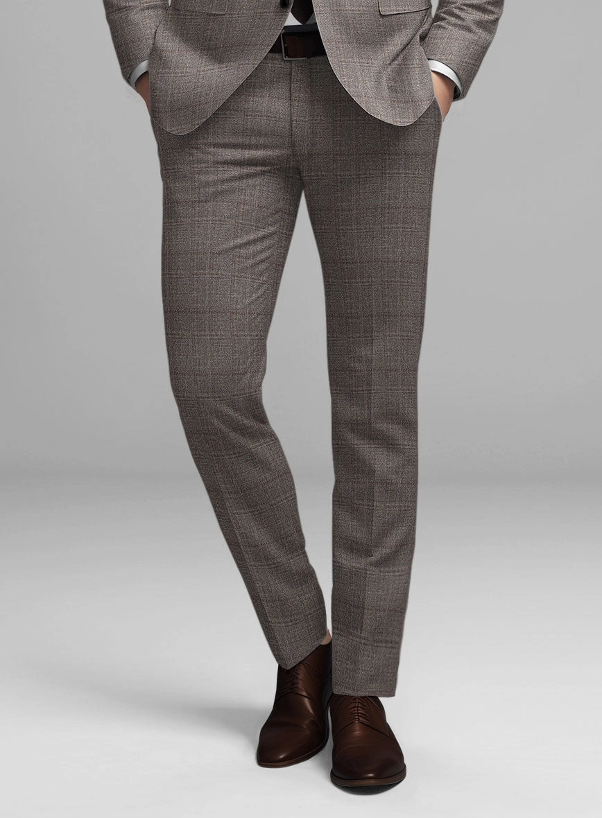 Guabello Brown Windowpane Suit