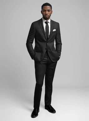 Guabello Charcoal Houndstooth Suit