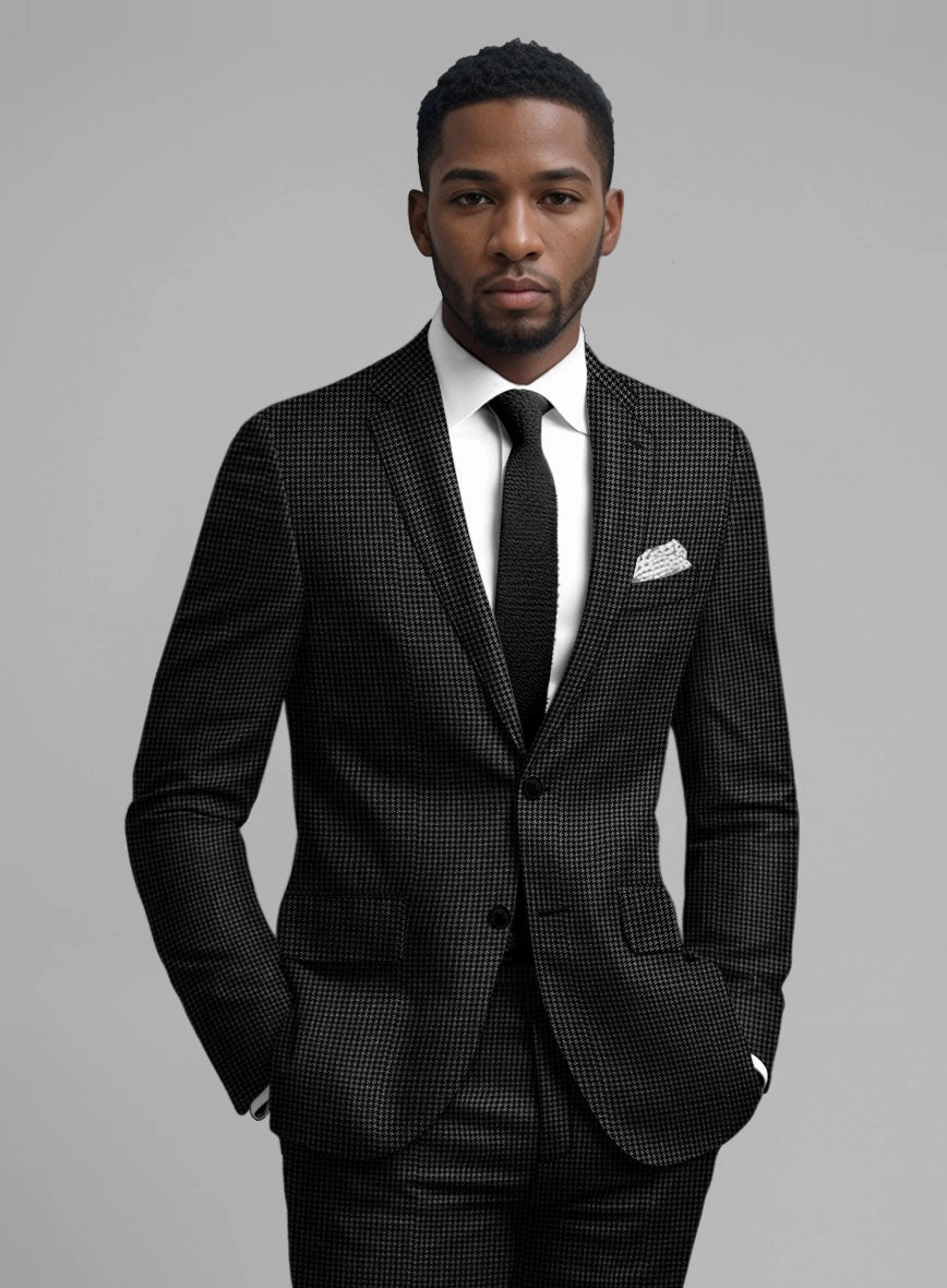 Guabello Charcoal Houndstooth Suit