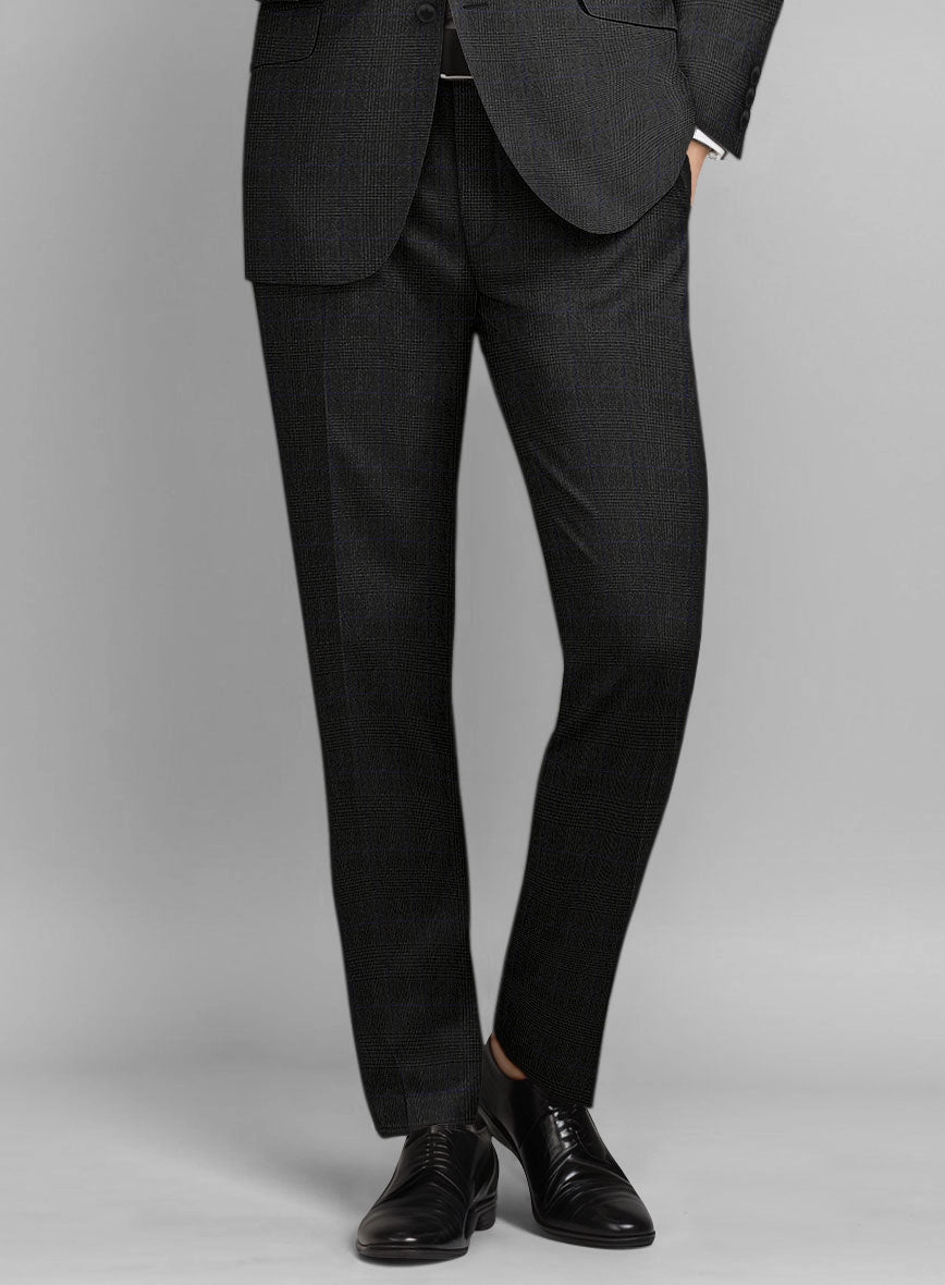 Guabello Charcoal Prince Of Wales Suit