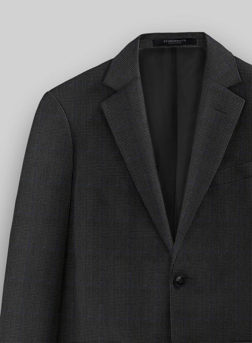 Guabello Charcoal Prince Of Wales Suit
