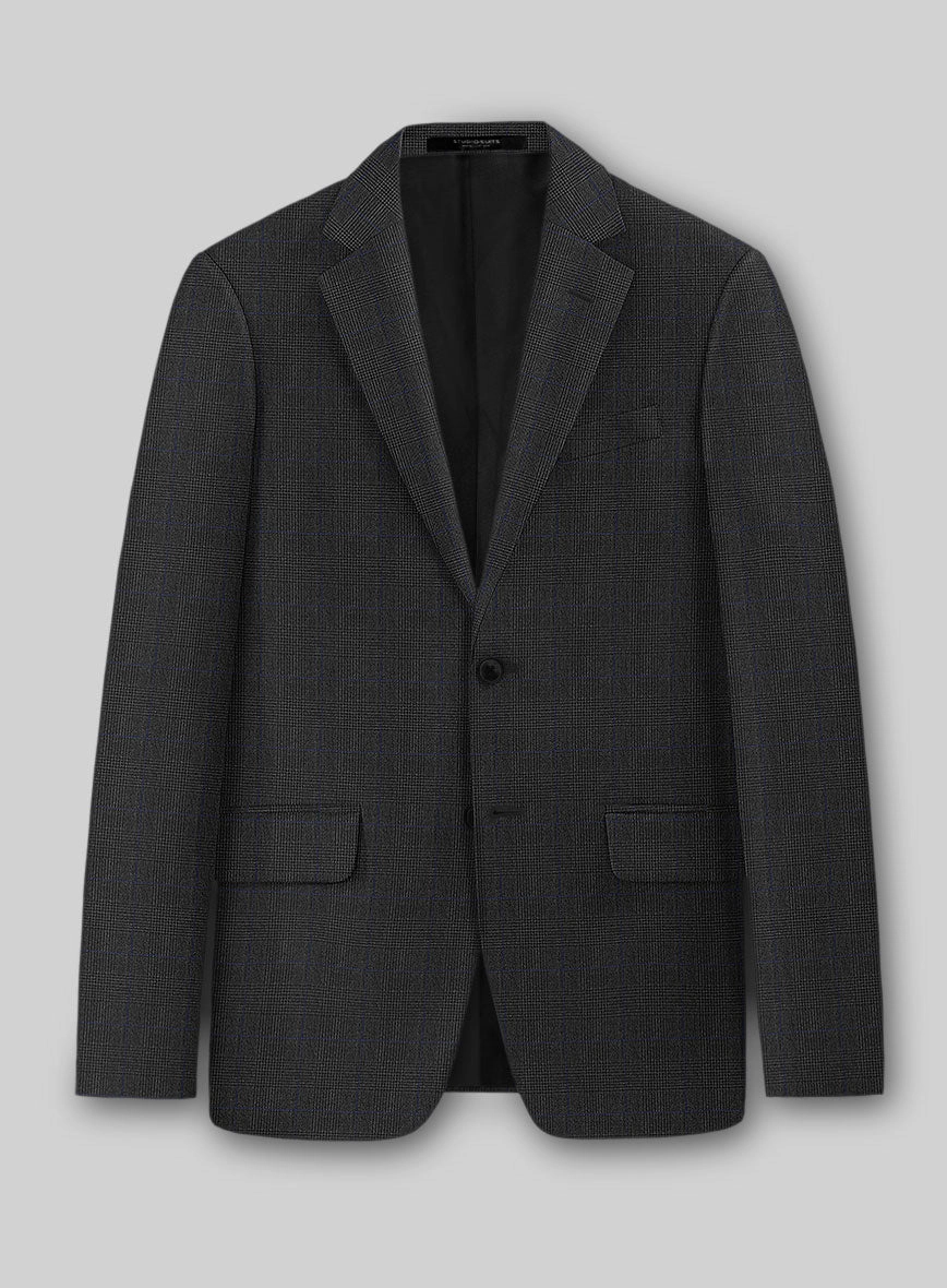 Guabello Charcoal Prince Of Wales Suit
