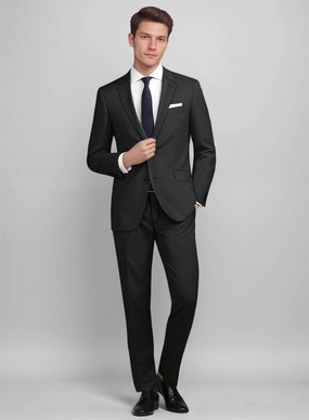 Guabello Charcoal Prince Of Wales Suit