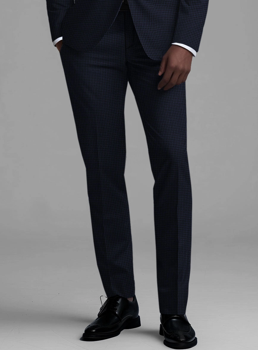 Guabello Dark Blue Houndstooth Suit