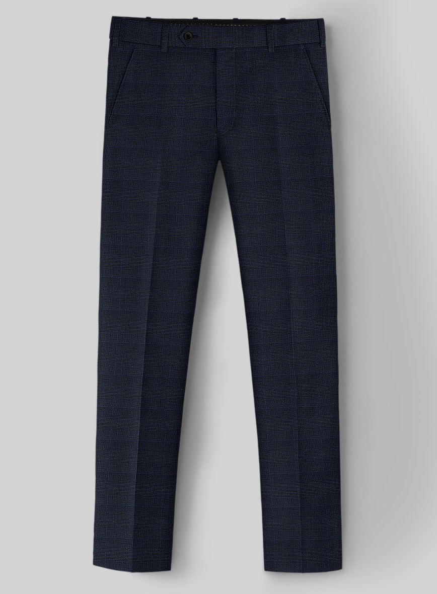 Guabello Dark Blue Prince Of Wales Suit