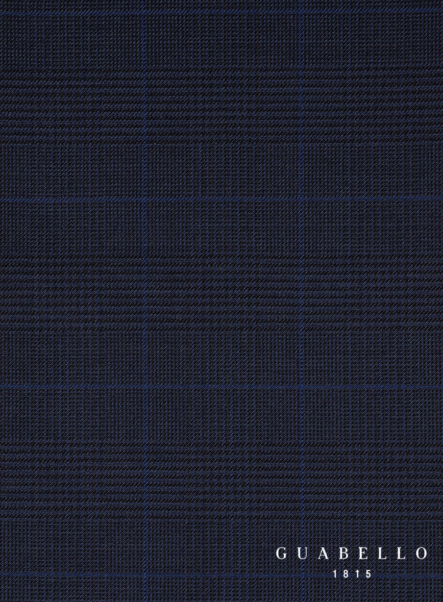 Guabello Dark Blue Prince Of Wales Suit
