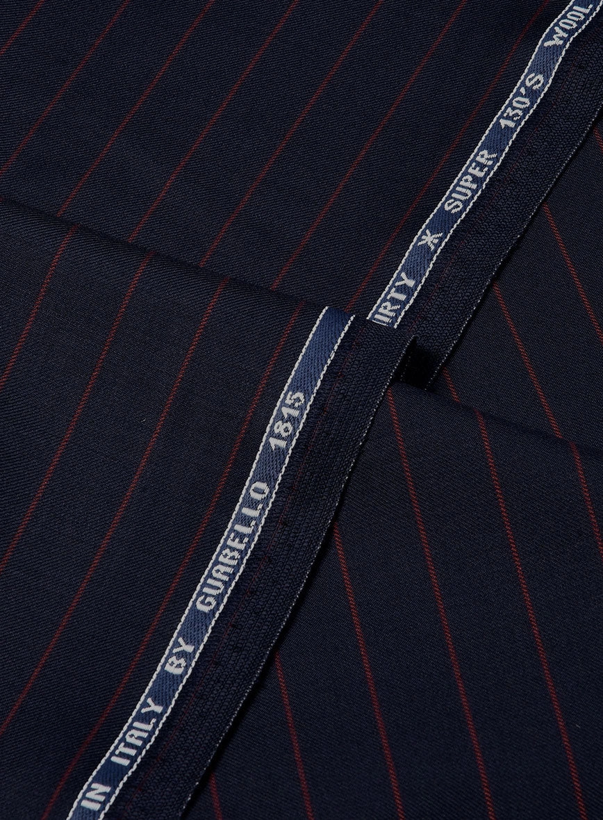 Guabello Dark Blue Rope Stripe Suit