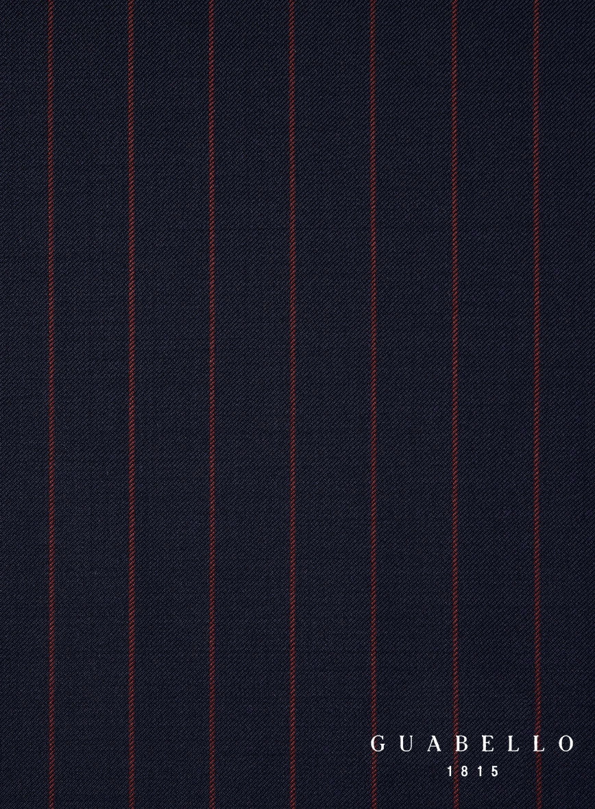 Guabello Dark Blue Rope Stripe Suit