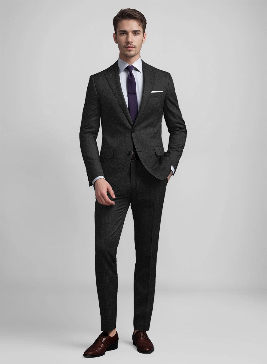 Guabello Dark Gray Herringbone Suit