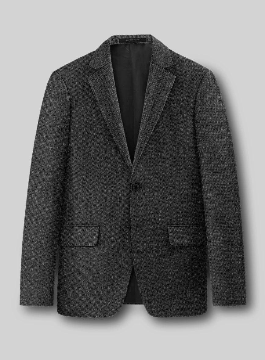 Guabello Dark Gray Herringbone Suit