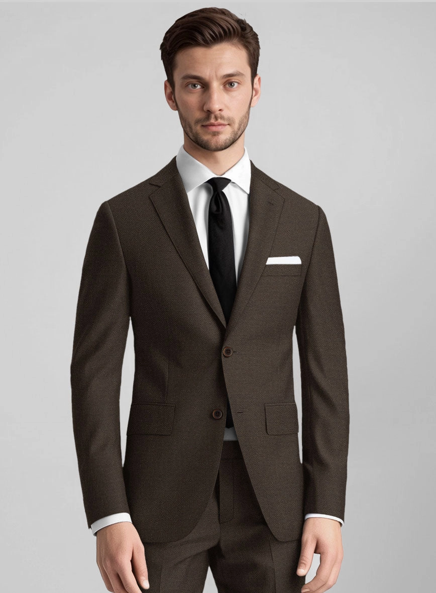 Guabello Espresso Brown Twill Suit