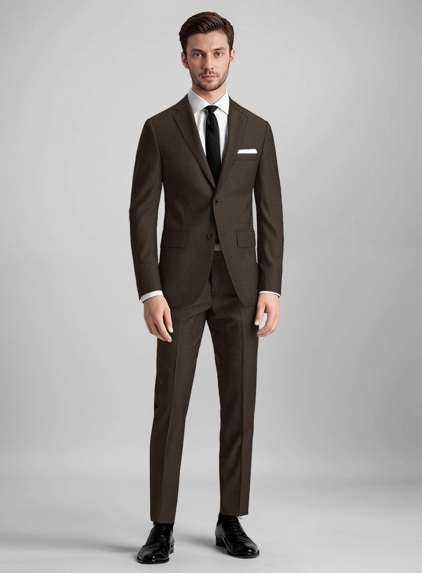 Guabello Espresso Brown Twill Suit