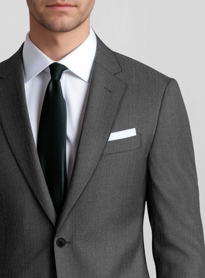 Guabello Gray Herringbone Suit