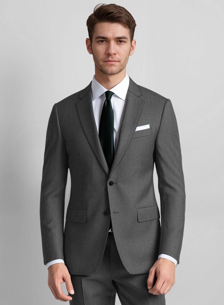 Guabello Gray Herringbone Suit