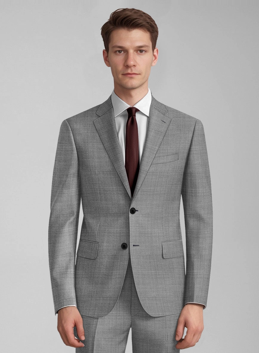 Guabello Light Gray Sharkskin Suit