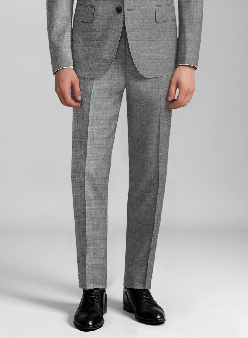 Guabello Light Gray Sharkskin Suit