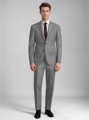 Guabello Light Gray Sharkskin Suit