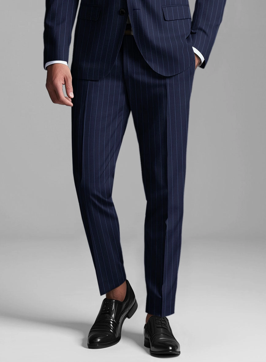 Guabello Royal Blue Rope Stripe Suit