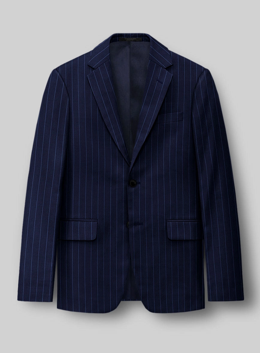Guabello Royal Blue Rope Stripe Suit