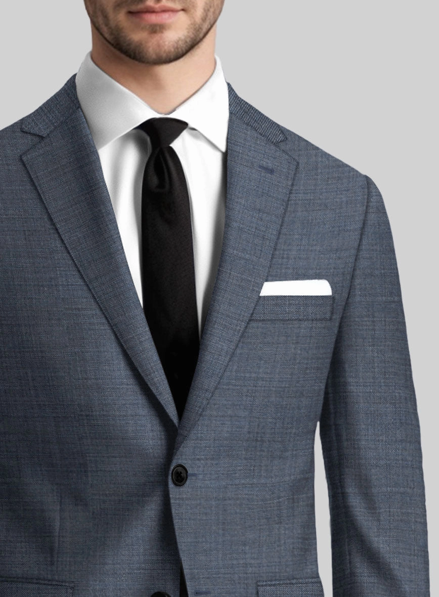 Guabello Steel Blue Sharkskin Suit