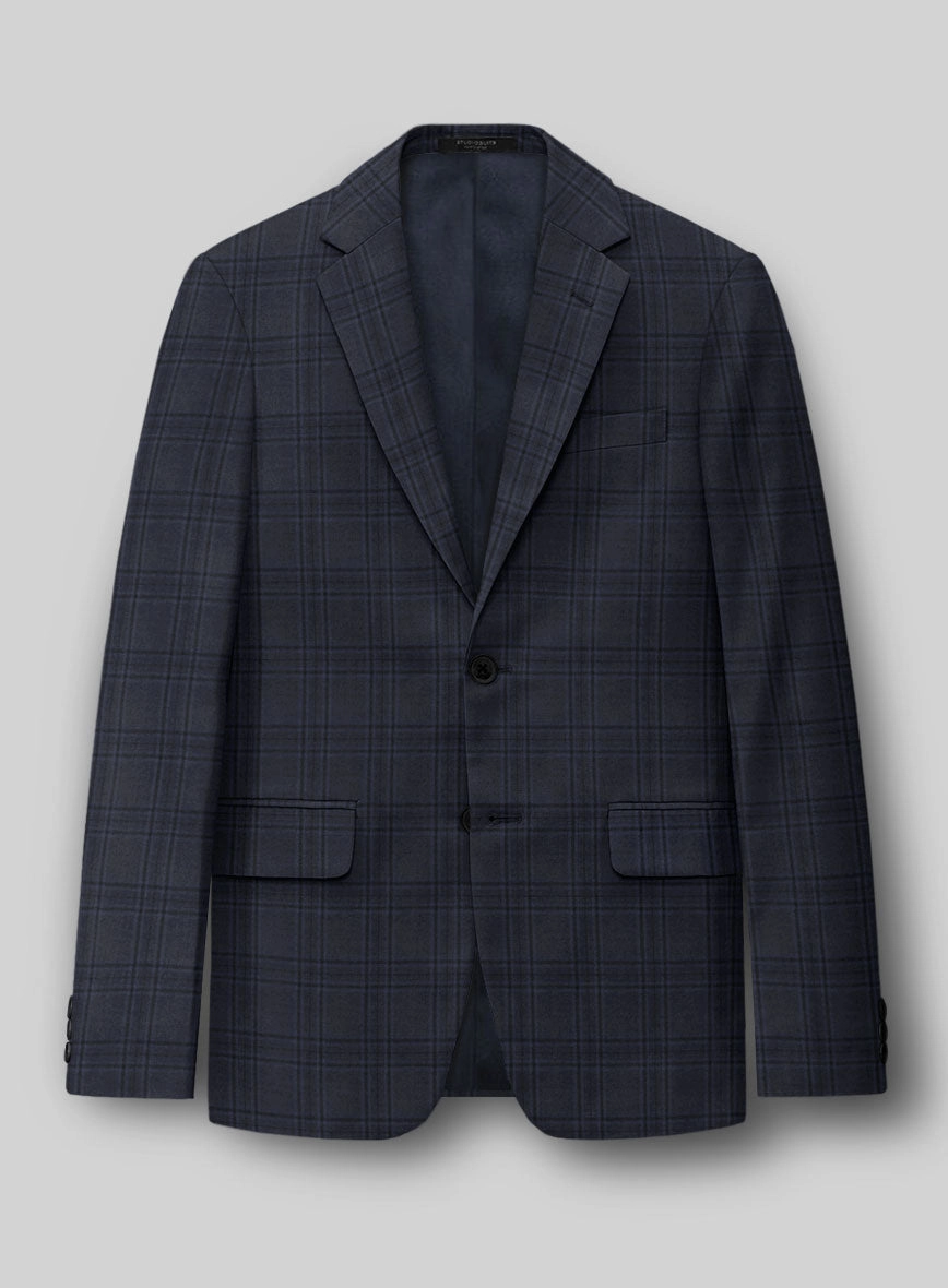 Hardy Minnis Adali Blue Check Wool Suit