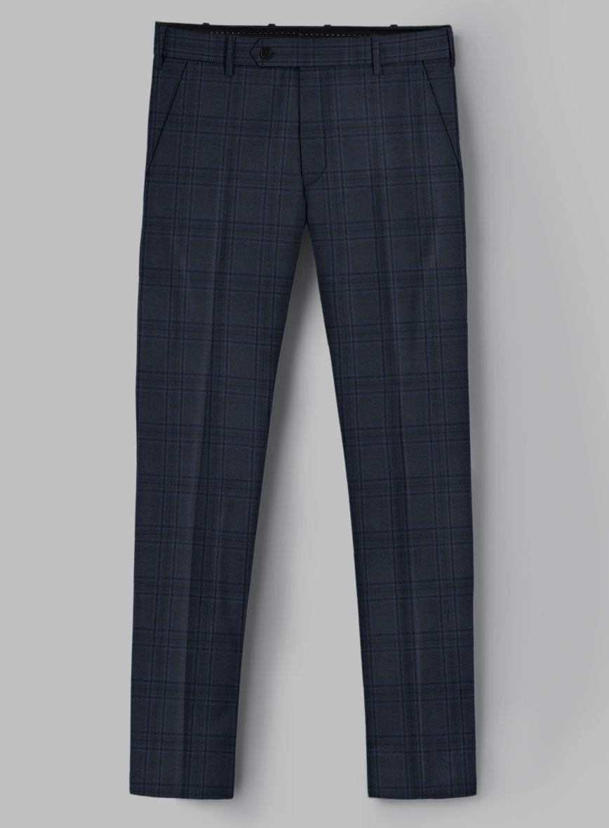 Hardy Minnis Adali Blue Check Wool Suit
