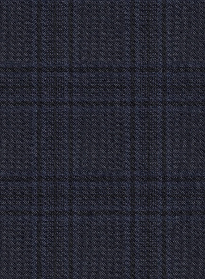 Hardy Minnis Adali Blue Check Wool Suit