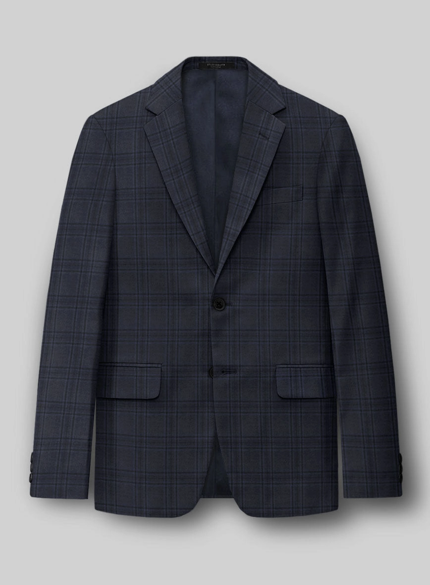 Hardy Minnis Adali Blue Check Wool Suit