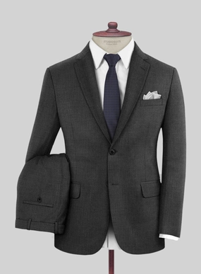 Hardy Minnis Charcoal Birdseye Wool Suit