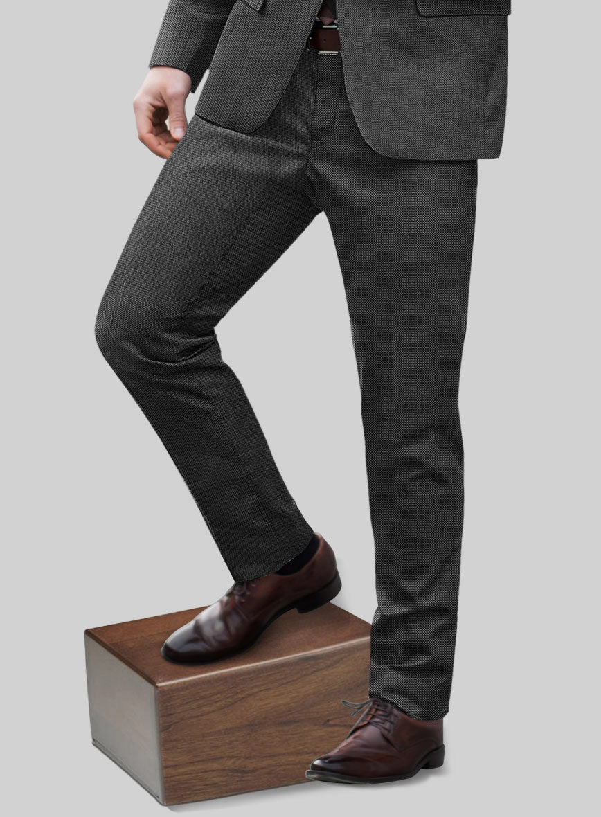 Hardy Minnis Charcoal Birdseye Wool Suit