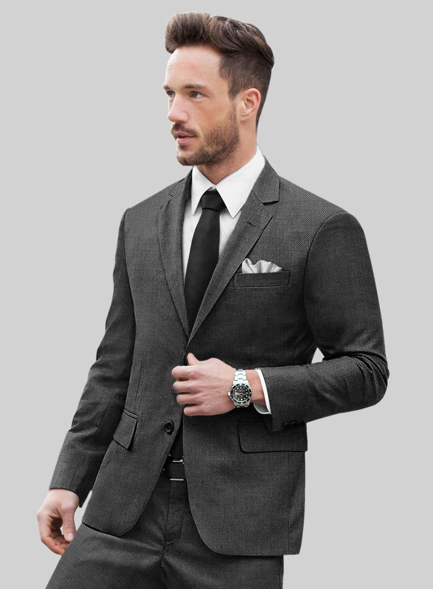Hardy Minnis Charcoal Birdseye Wool Suit
