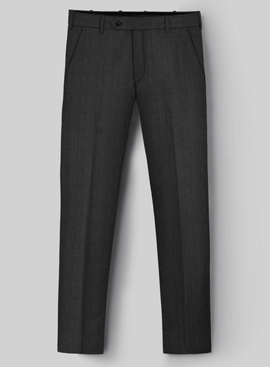 Hardy Minnis Charcoal Check Wool Suit