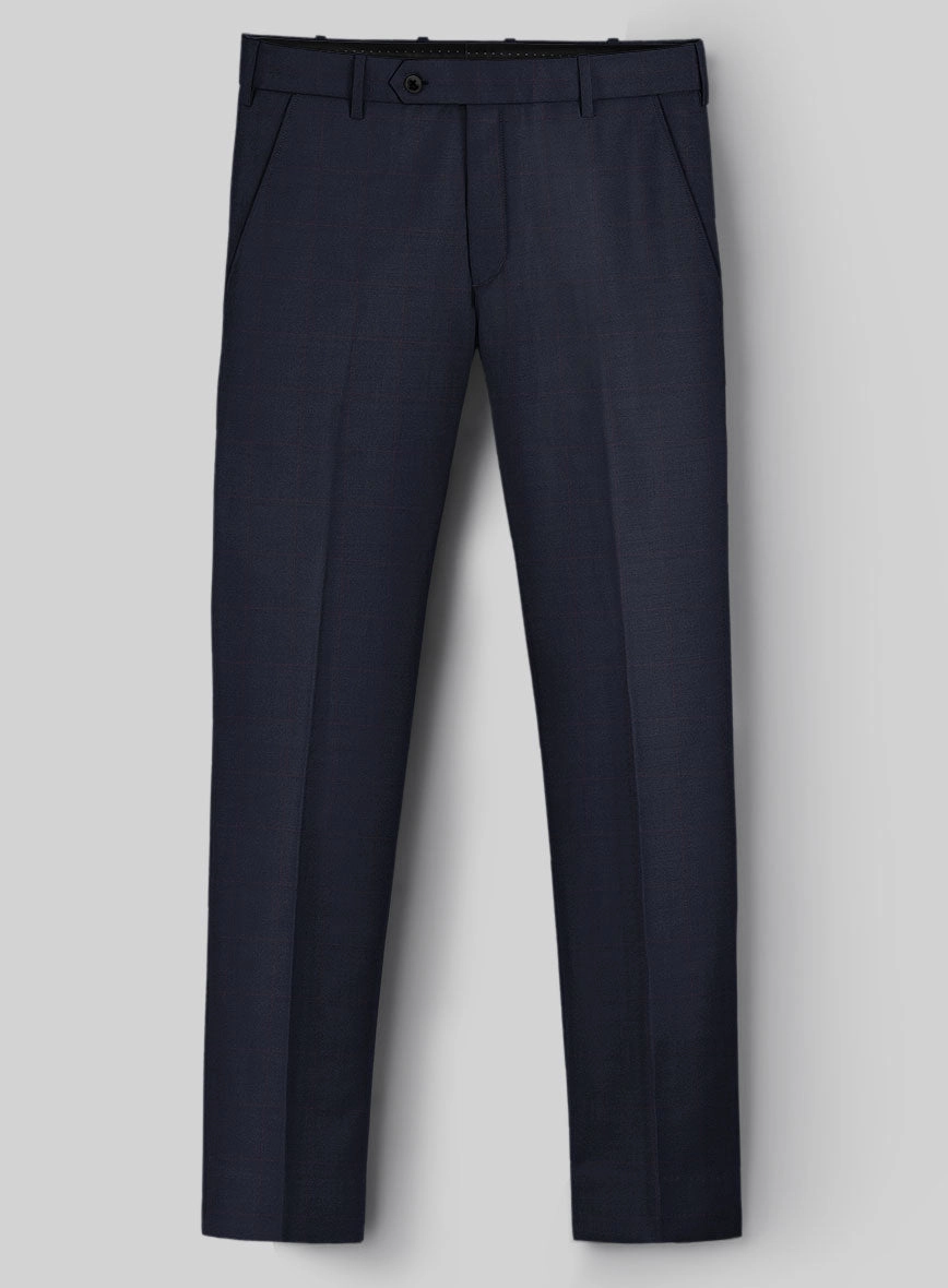 Hardy Minnis Dark Blue Glen Wool Suit