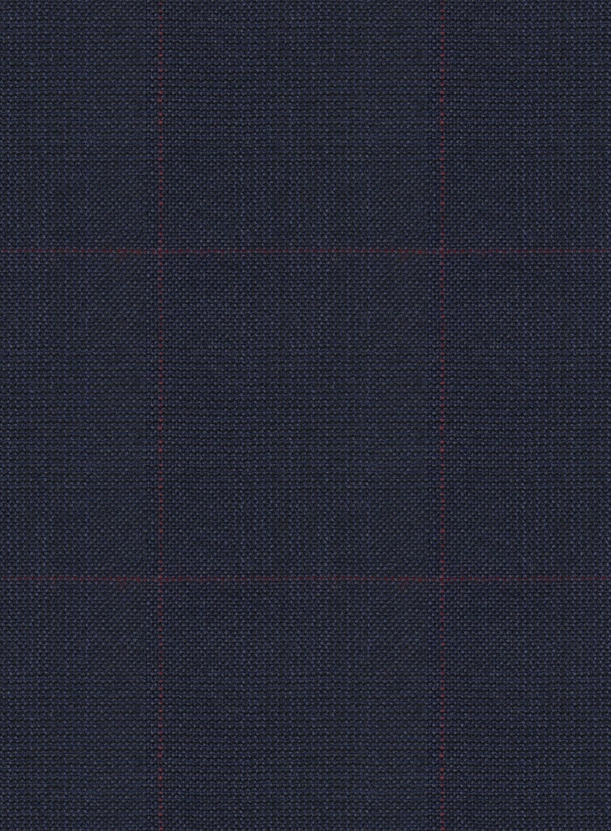 Hardy Minnis Dark Blue Glen Wool Suit