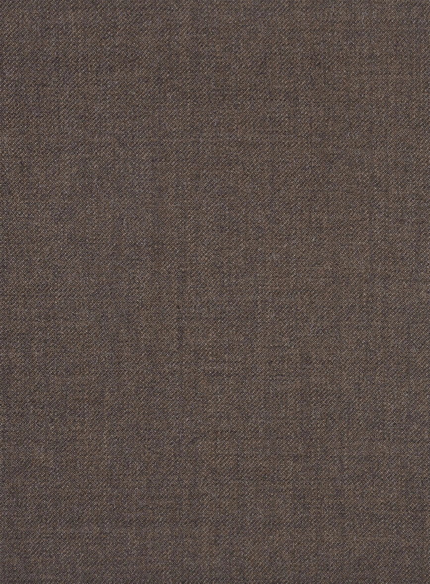 Hardy Minnis Dark Brown Twill Wool Suit