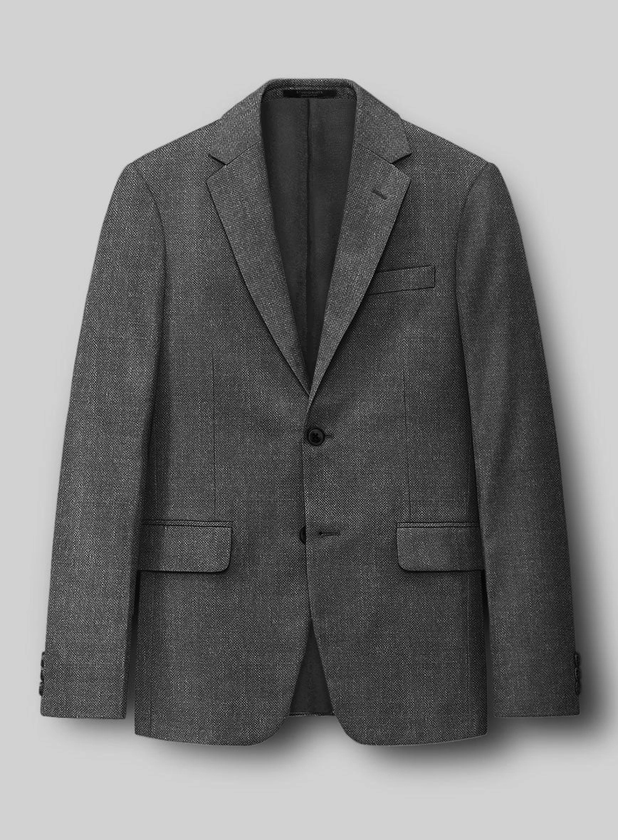 Hardy Minnis Dark Gray Sharkskin Wool Suit
