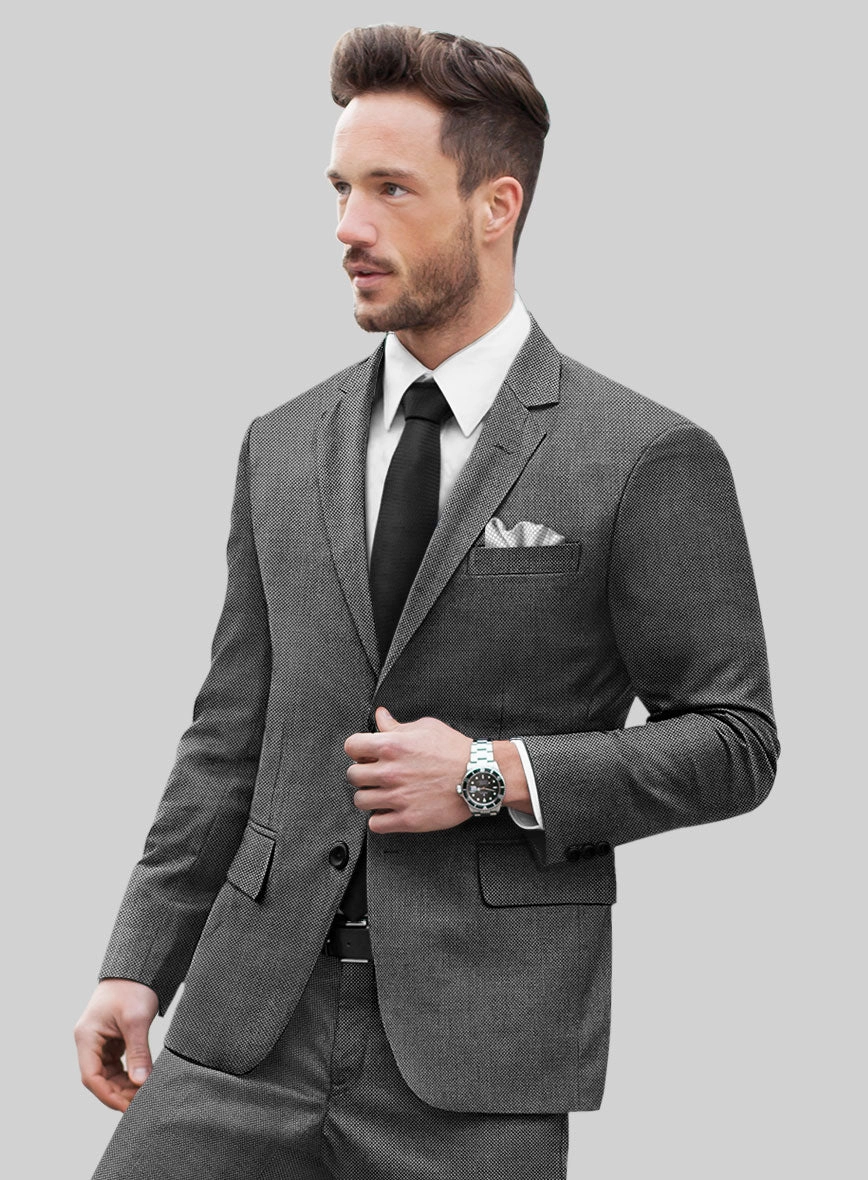 Hardy Minnis Gray Birdseye Wool Suit
