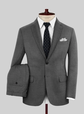 Hardy Minnis Gray Birdseye Wool Suit
