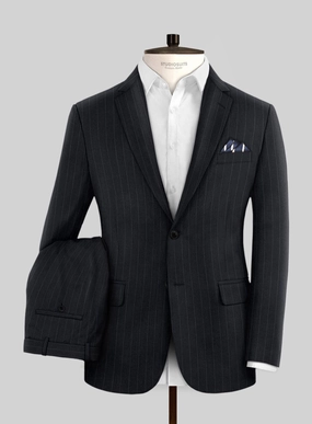 Hardy Minnis Midnight Blue Pinstripe Wool Suit